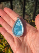 Load image into Gallery viewer, Larimar Large Teardrop Pendant