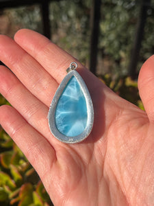 Larimar Large Teardrop Pendant