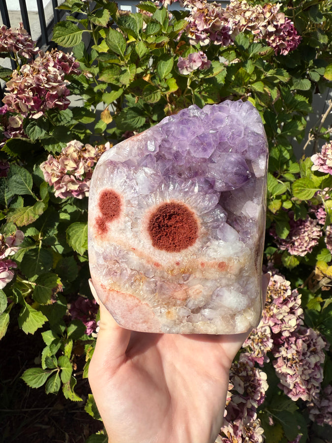 Pink Lavender Amethyst Cut Base