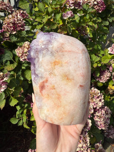 Pink Lavender Amethyst Cut Base