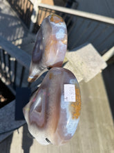Load image into Gallery viewer, Agate Banded Angel Wings on stand