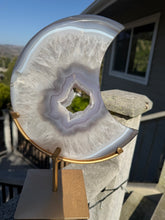 Load image into Gallery viewer, Agate XL Moon w Custom Stand