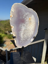 Load image into Gallery viewer, Agate Periwinkle Agate Slab on Stand