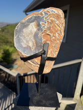 Load image into Gallery viewer, Agate Periwinkle Agate Slab on Stand