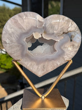 Load image into Gallery viewer, Agate Dendritic Heart w Custom Stand