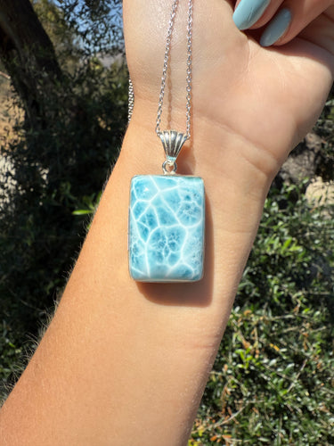 Larimar Rectangle Pendant