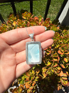 Larimar Rectangle Pendant