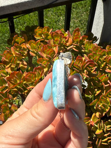 Larimar Triangle Pendant
