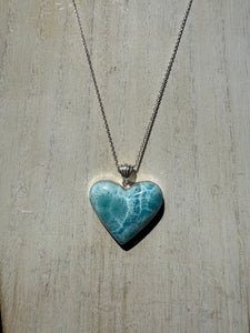 Larimar Heart Pendant