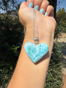 Larimar Heart Pendant