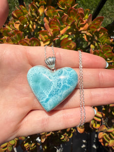Larimar Heart Pendant