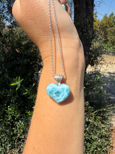Larimar Heart Pendant