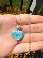 Load image into Gallery viewer, Larimar Heart Pendant