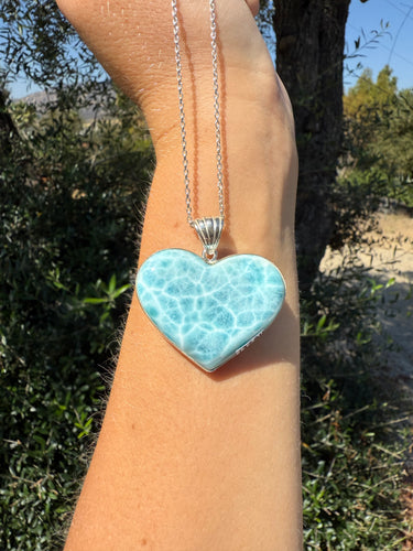Larimar Heart Pendant