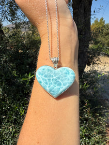 Larimar Heart Pendant