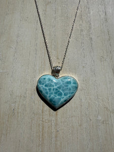 Larimar Heart Pendant