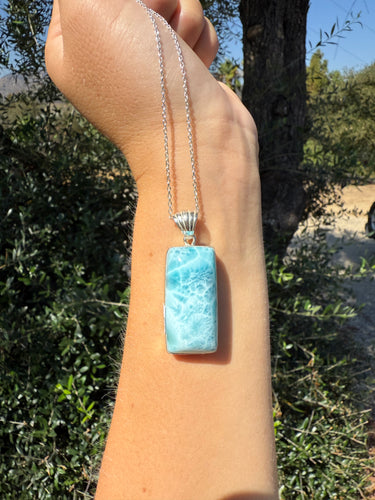 Larimar Rectangle Pendant