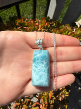 Load image into Gallery viewer, Larimar Rectangle Pendant