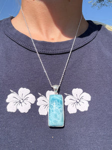 Larimar Rectangle Pendant