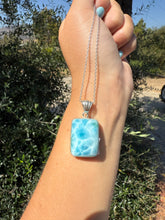 Load image into Gallery viewer, Larimar Rectangle Pendant