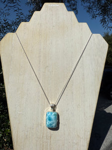 Larimar Rectangle Pendant