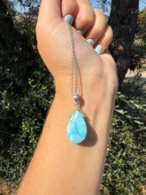 Load image into Gallery viewer, Larimar Teardrop Pendant