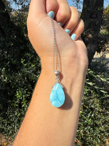 Larimar Teardrop Pendant