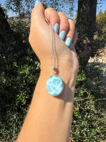 Larimar Oval Pendant