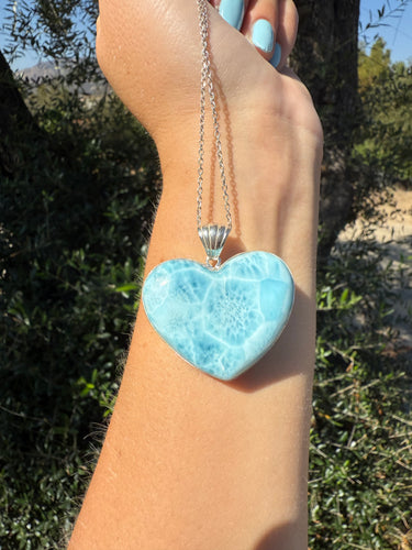 Larimar Heart Pendant