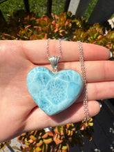 Load image into Gallery viewer, Larimar Heart Pendant