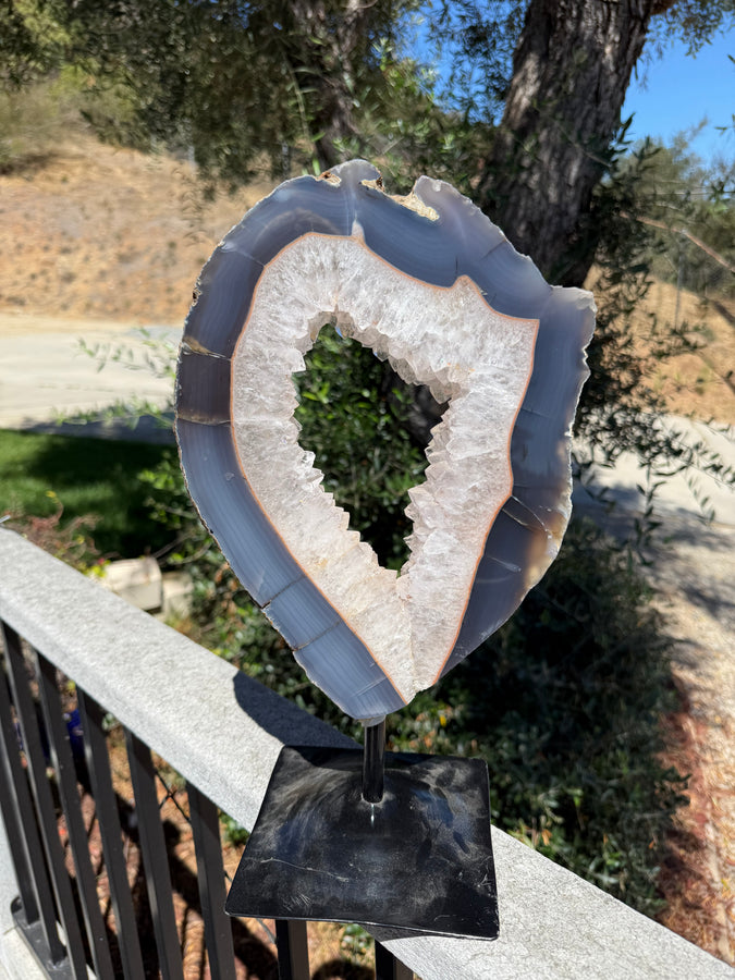 Agate Slab on Stand