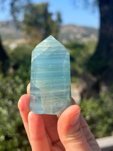 Lemurian Aquantine Calcite Tower