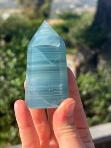 Lemurian Aquantine Calcite Tower