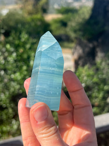 Lemurian Aquantine Calcite Tower