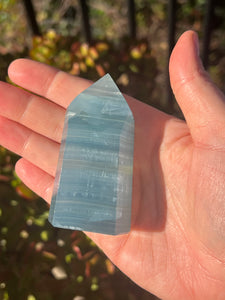 Lemurian Aquantine Calcite Tower