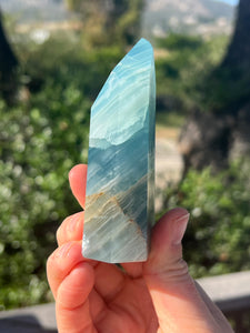 Lemurian Aquantine Calcite Tower