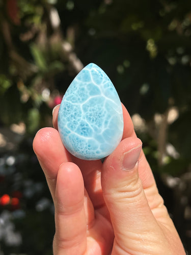 Larimar Large Rounded Teardrop