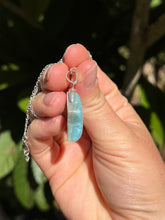 Load image into Gallery viewer, Larimar Star Sterling Silver Necklace 18”