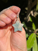 Load image into Gallery viewer, Larimar Star Sterling Silver Necklace 18”