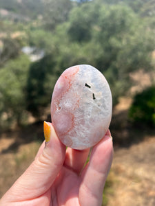 Pink Amethyst Palm Stone