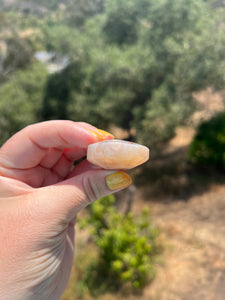 Pink Amethyst Flower Agate Palm Stone