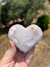 Load image into Gallery viewer, Pink Amethyst Flower Agate Heart
