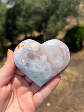 Load image into Gallery viewer, Pink Amethyst Flower Agate Heart