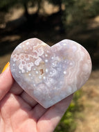 Pink Amethyst Flower Agate Heart**