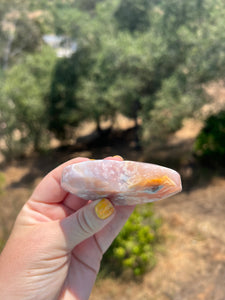 Pink Amethyst Flower Agate Heart