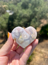 Load image into Gallery viewer, Pink Amethyst Flower Agate Heart