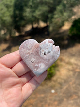 Load image into Gallery viewer, Pink Amethyst Flower Agate Heart