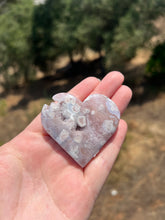 Load image into Gallery viewer, Pink Amethyst Flower Agate Heart