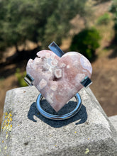 Load image into Gallery viewer, Pink Amethyst Flower Agate Heart