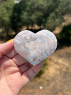Pink Amethyst Flower Agate Heart**